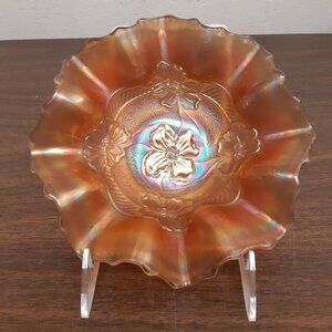 Vintage Carnival Glass Snack Bowl